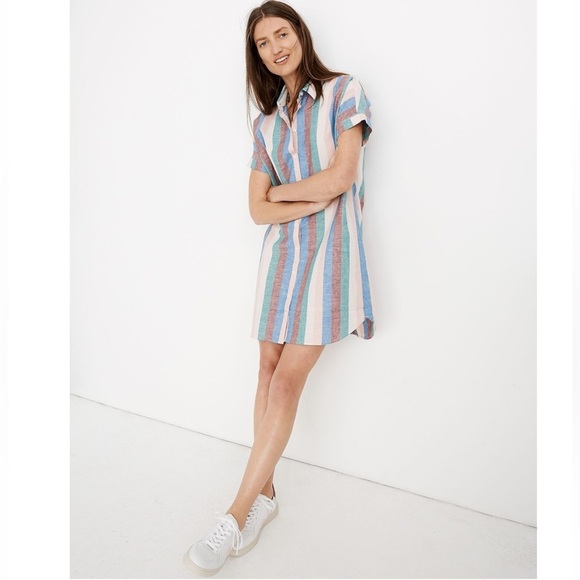 Madewell Dresses & Skirts - MADEWELL Central Cotton Shirtdress in Flagstaff Stripe Size Small